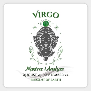 Zodiac Virgo Mantra Sticker